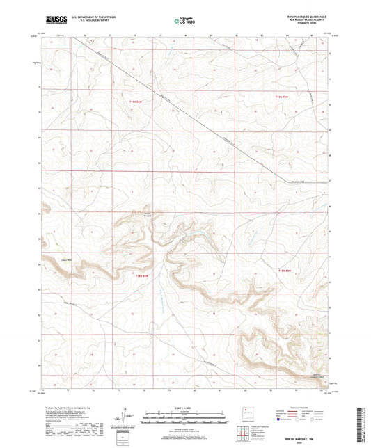 Rincon Marquez New Mexico US Topo Map Image