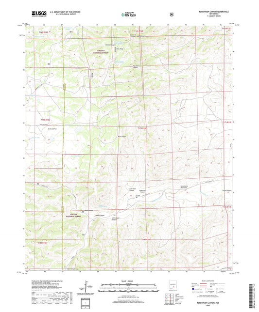 Robertson Canyon New Mexico US Topo Map Image