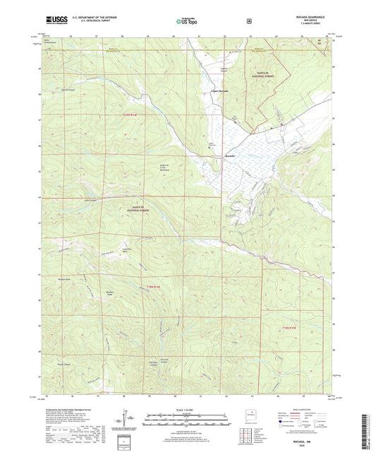 Rociada New Mexico US Topo Map Image