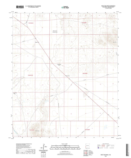 Rock Tank Draw New Mexico US Topo Map Image