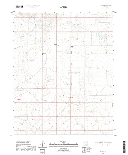 Rosebud New Mexico US Topo Map Image