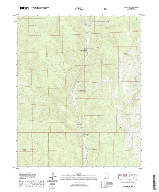 Rosilla Peak New Mexico US Topo Map Image