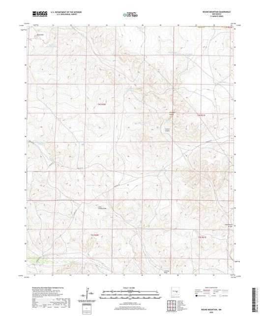 Round Mountain New Mexico US Topo Map Image