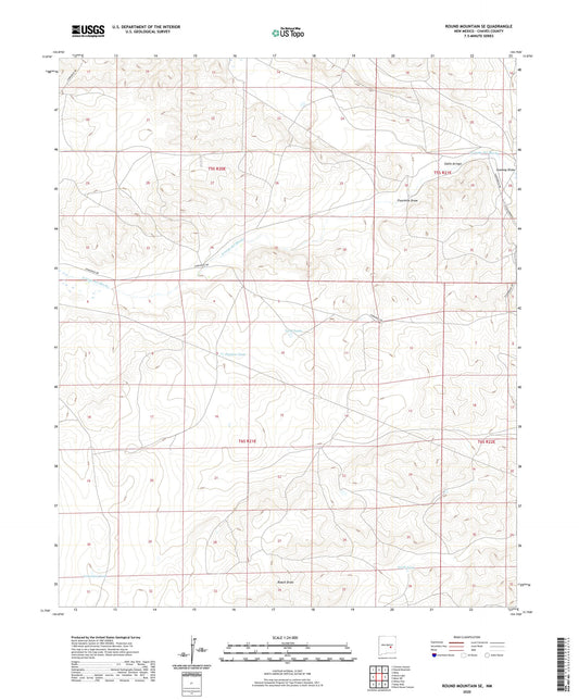 Round Mountain SE New Mexico US Topo Map Image