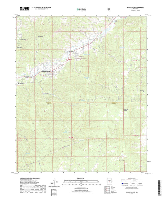 Ruidoso Downs New Mexico US Topo Map Image