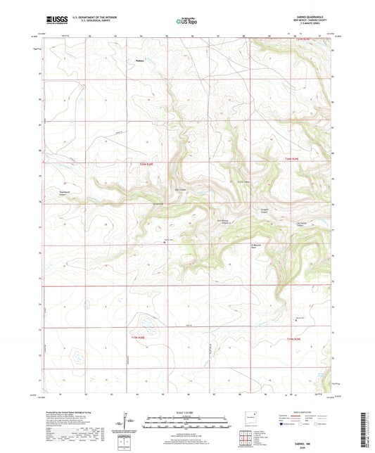Sabino New Mexico US Topo Map Image