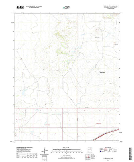 Sacaton Draw New Mexico US Topo Map Image