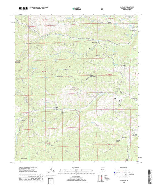 Sacramento New Mexico US Topo Map Image