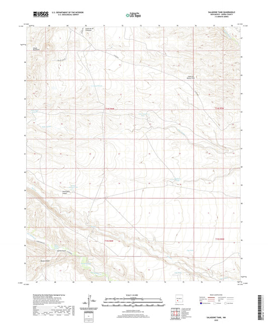 Saladone Tank New Mexico US Topo Map Image