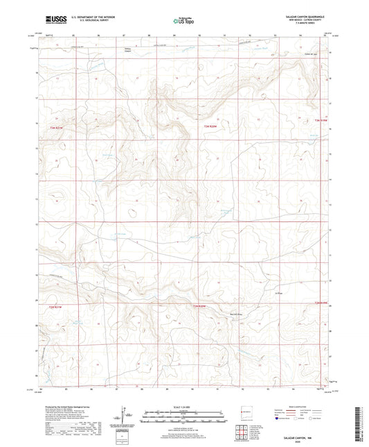 Salazar Canyon New Mexico US Topo Map Image