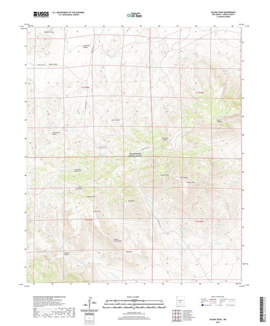 Salinas Peak New Mexico US Topo Map Image