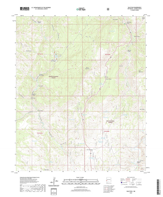 Saliz Pass New Mexico US Topo Map Image