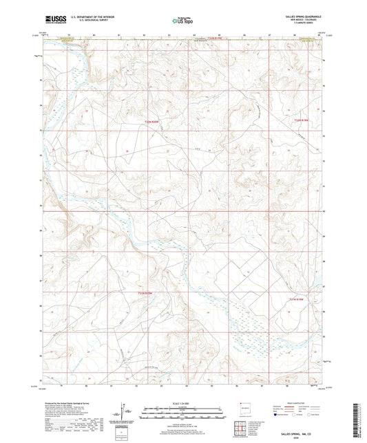 Sallies Spring New Mexico US Topo Map Image