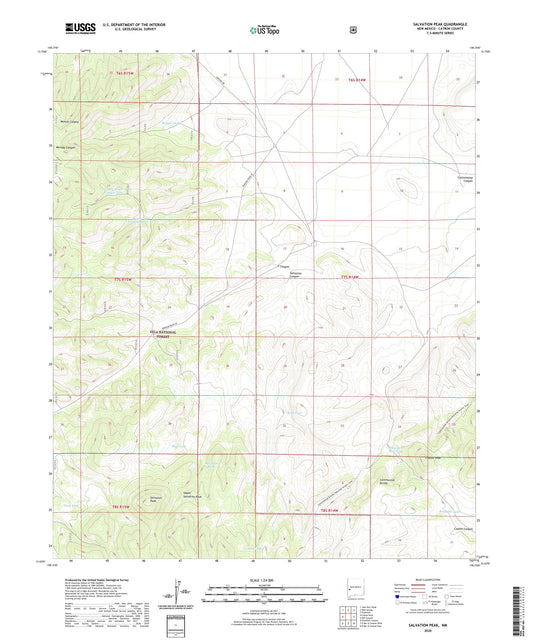 Salvation Peak New Mexico US Topo Map Image