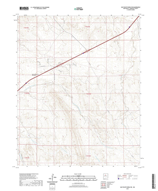 San Felipe Pueblo NE New Mexico US Topo Map Image