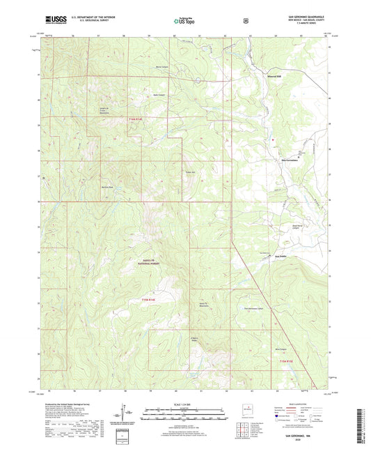 San Geronimo New Mexico US Topo Map Image