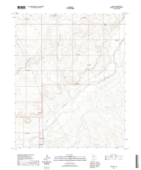 San Luis New Mexico US Topo Map Image
