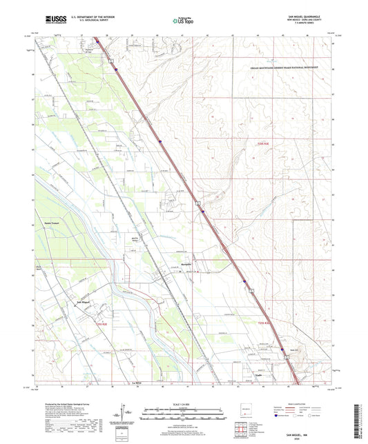 San Miguel New Mexico US Topo Map Image