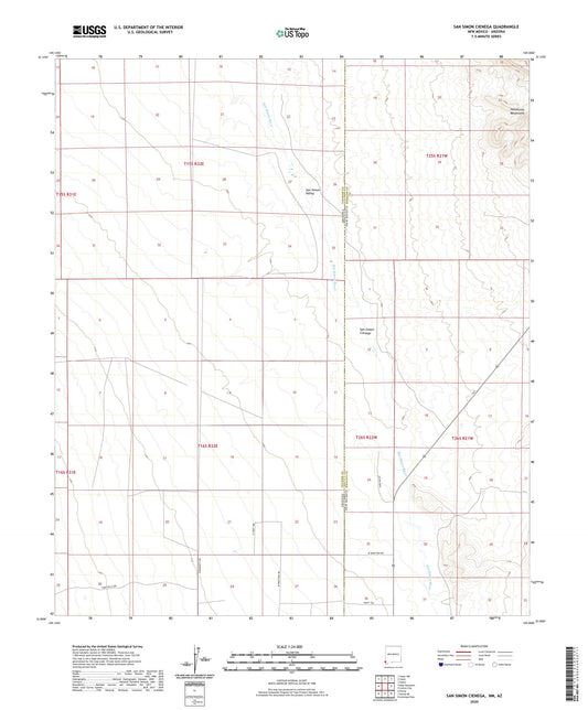 San Simon Cienega New Mexico US Topo Map Image