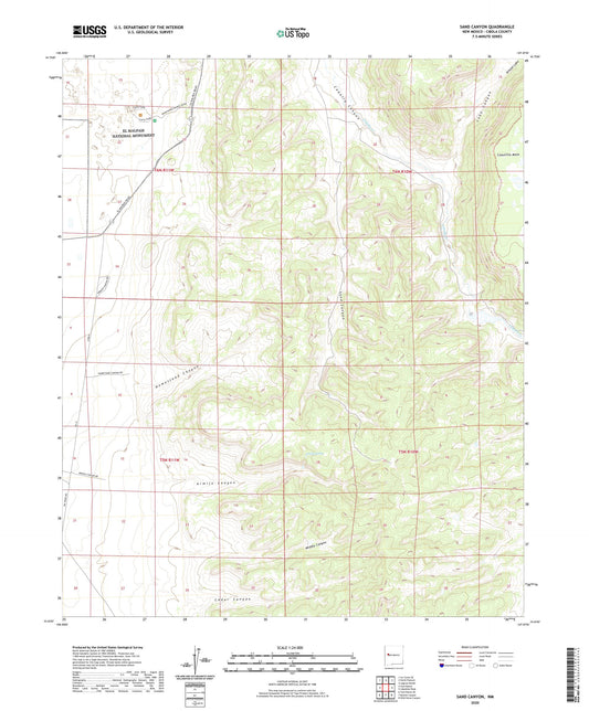 Sand Canyon New Mexico US Topo Map Image