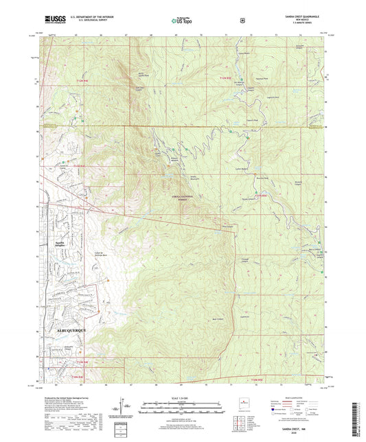 Sandia Crest New Mexico US Topo Map Image