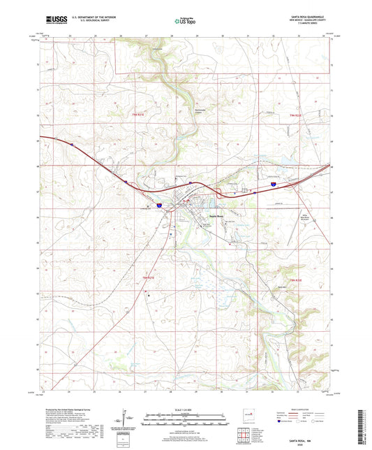 Santa Rosa New Mexico US Topo Map Image