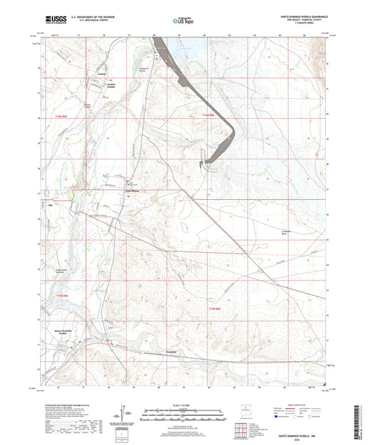 Santo Domingo Pueblo New Mexico US Topo Map Image