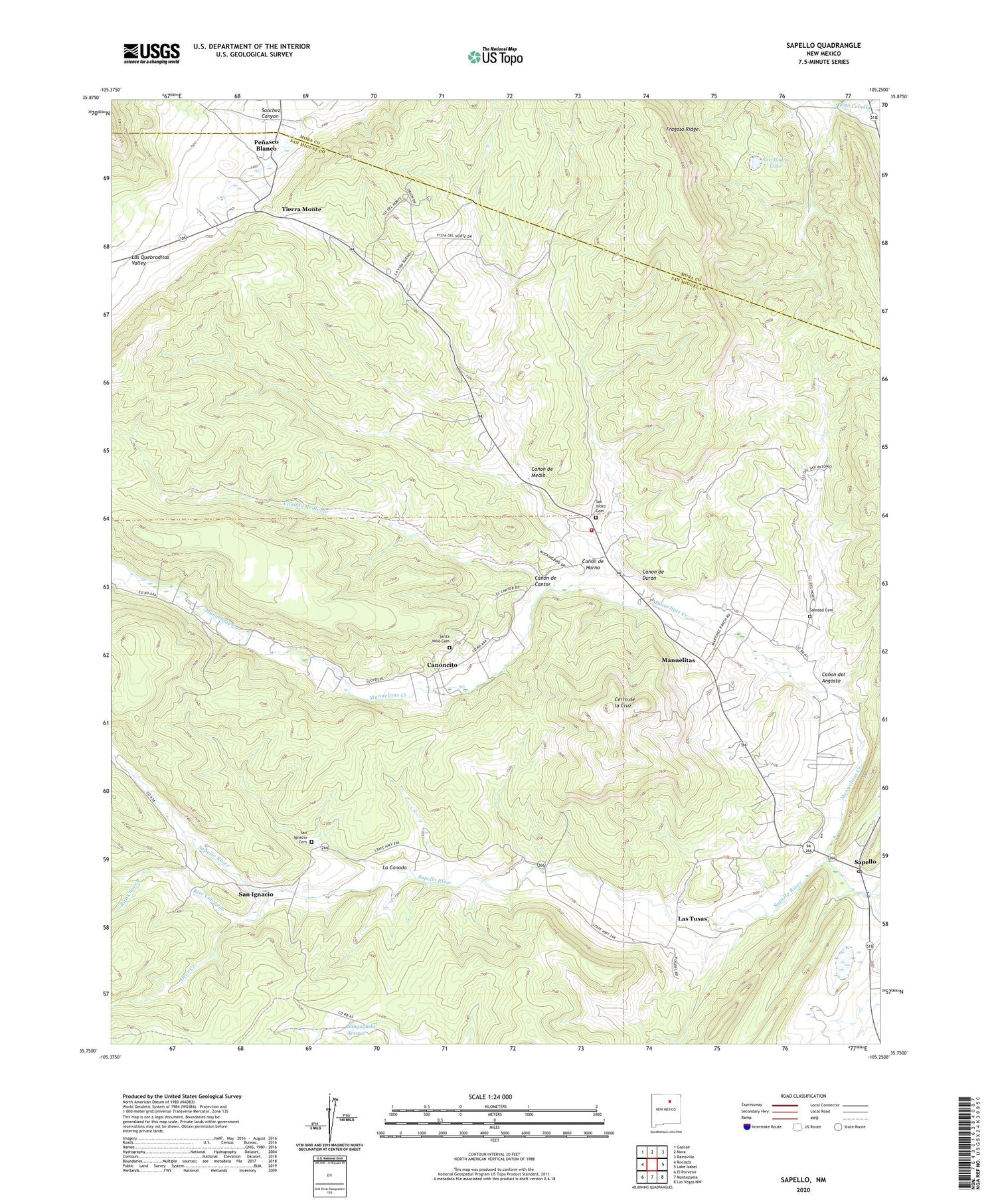 Sapello New Mexico US Topo Map Image