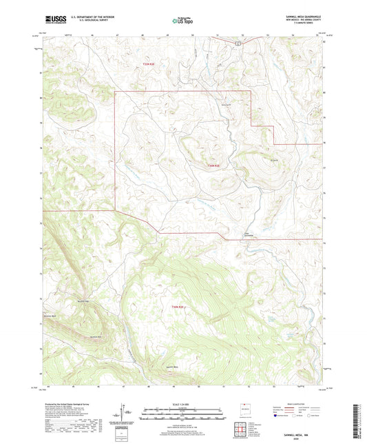 Sawmill Mesa New Mexico US Topo Map Image