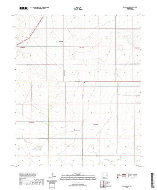 Schram Lake New Mexico US Topo Map Image
