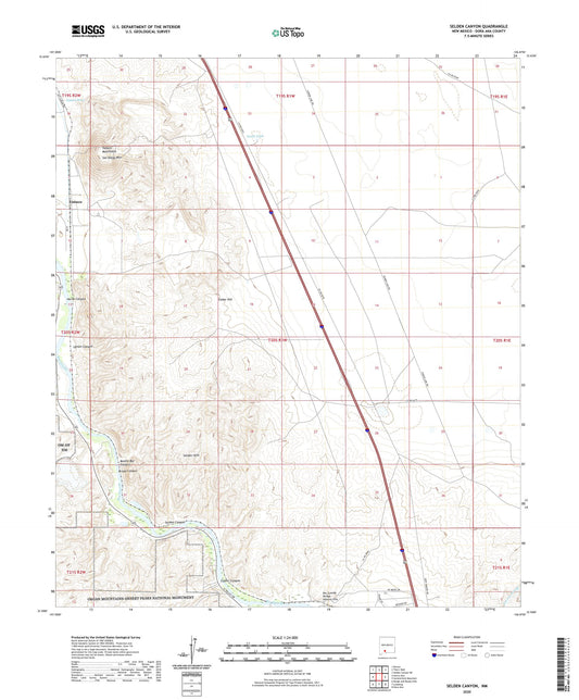 Selden Canyon New Mexico US Topo Map Image