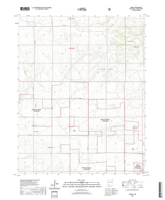 Seneca New Mexico US Topo Map Image