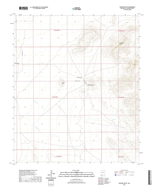 Sentinel Butte New Mexico US Topo Map Image
