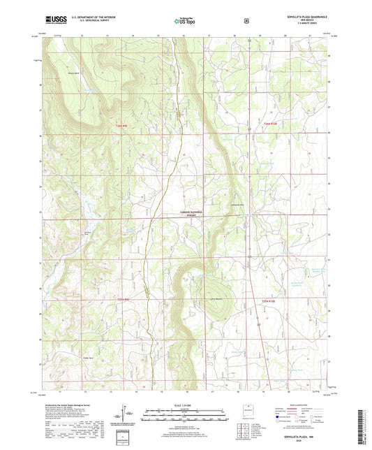 Servilleta Plaza New Mexico US Topo Map Image