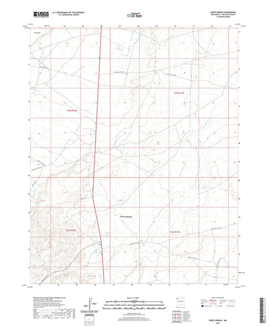 Sheep Springs New Mexico US Topo Map Image