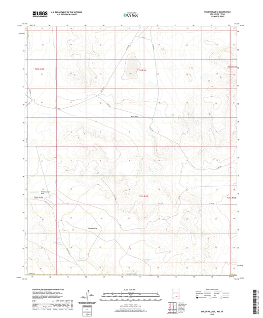Shiloh Hills SE New Mexico US Topo Map Image