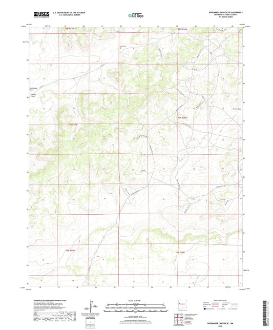 Shoemaker Canyon SE New Mexico US Topo Map Image