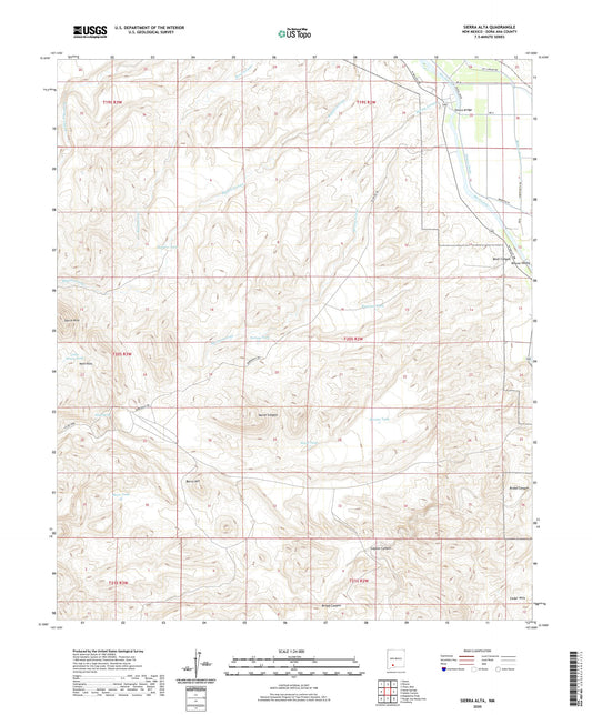 Sierra Alta New Mexico US Topo Map Image