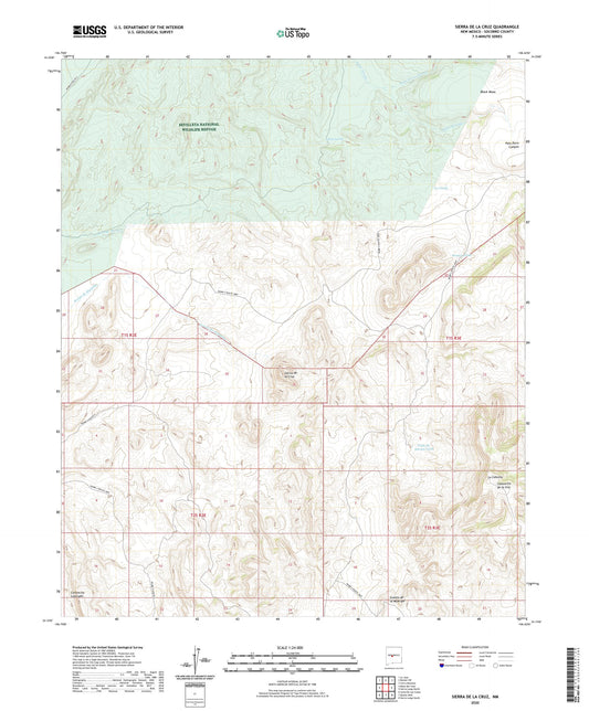 Sierra De La Cruz New Mexico US Topo Map Image