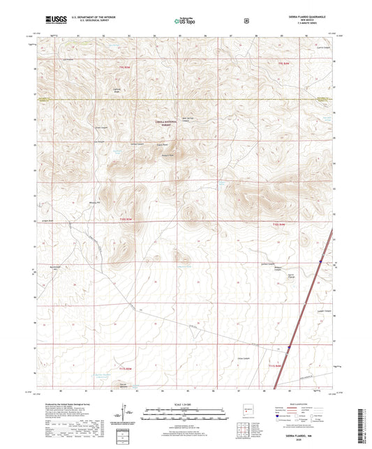 Sierra Fijardo New Mexico US Topo Map Image