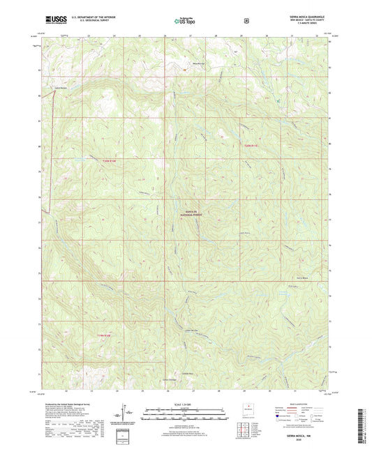 Sierra Mosca New Mexico US Topo Map Image