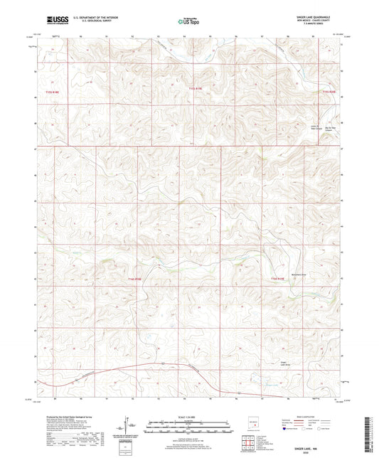 Singer Lake New Mexico US Topo Map Image