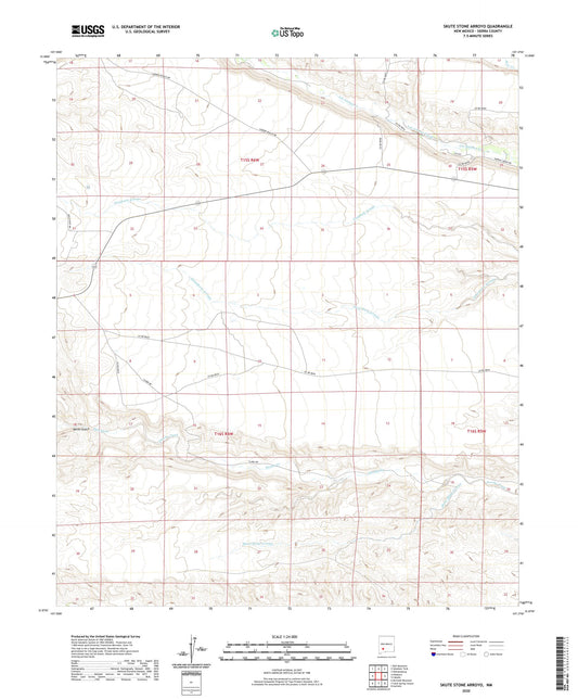 Skute Stone Arroyo New Mexico US Topo Map Image