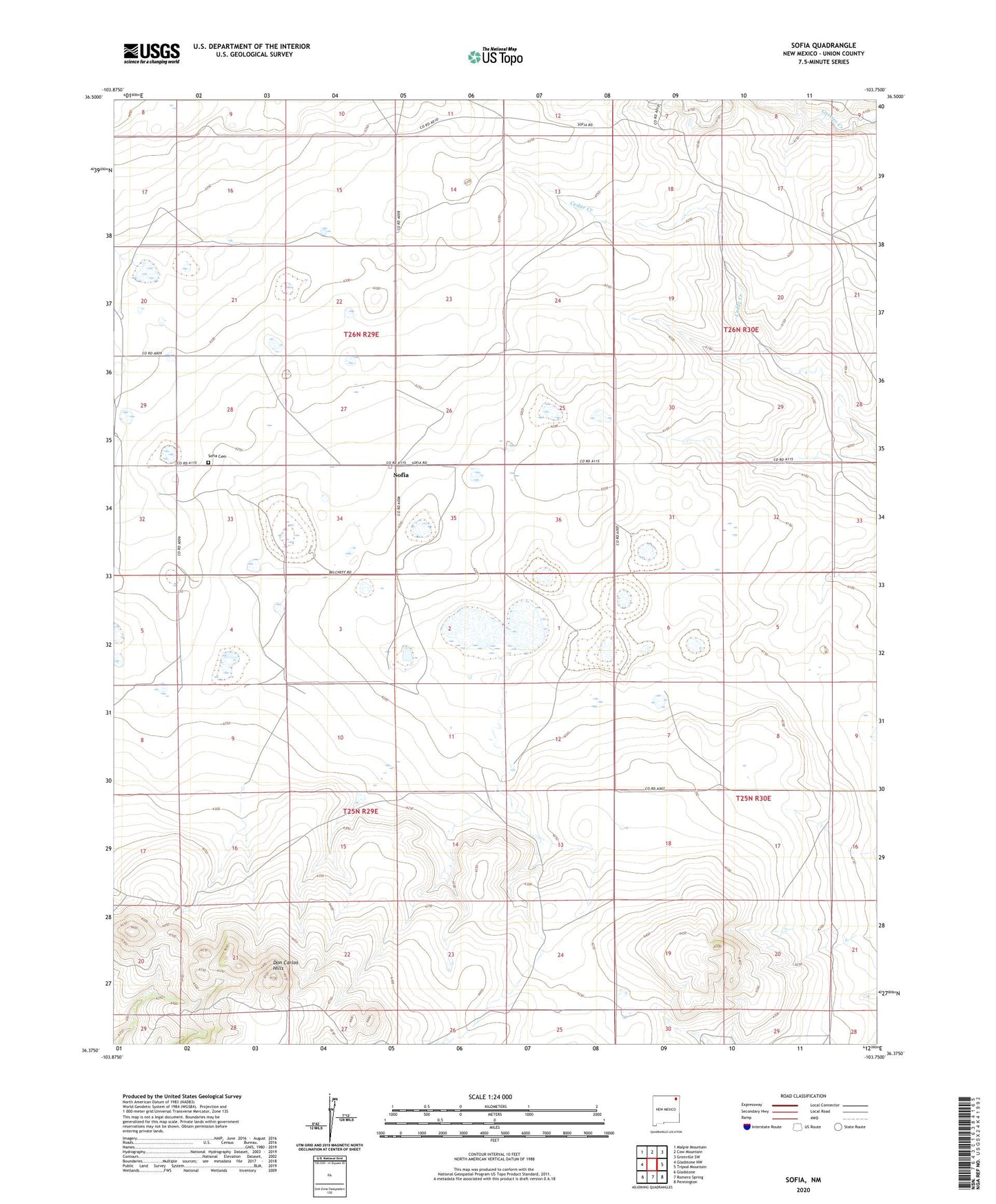 Sofia New Mexico US Topo Map Image