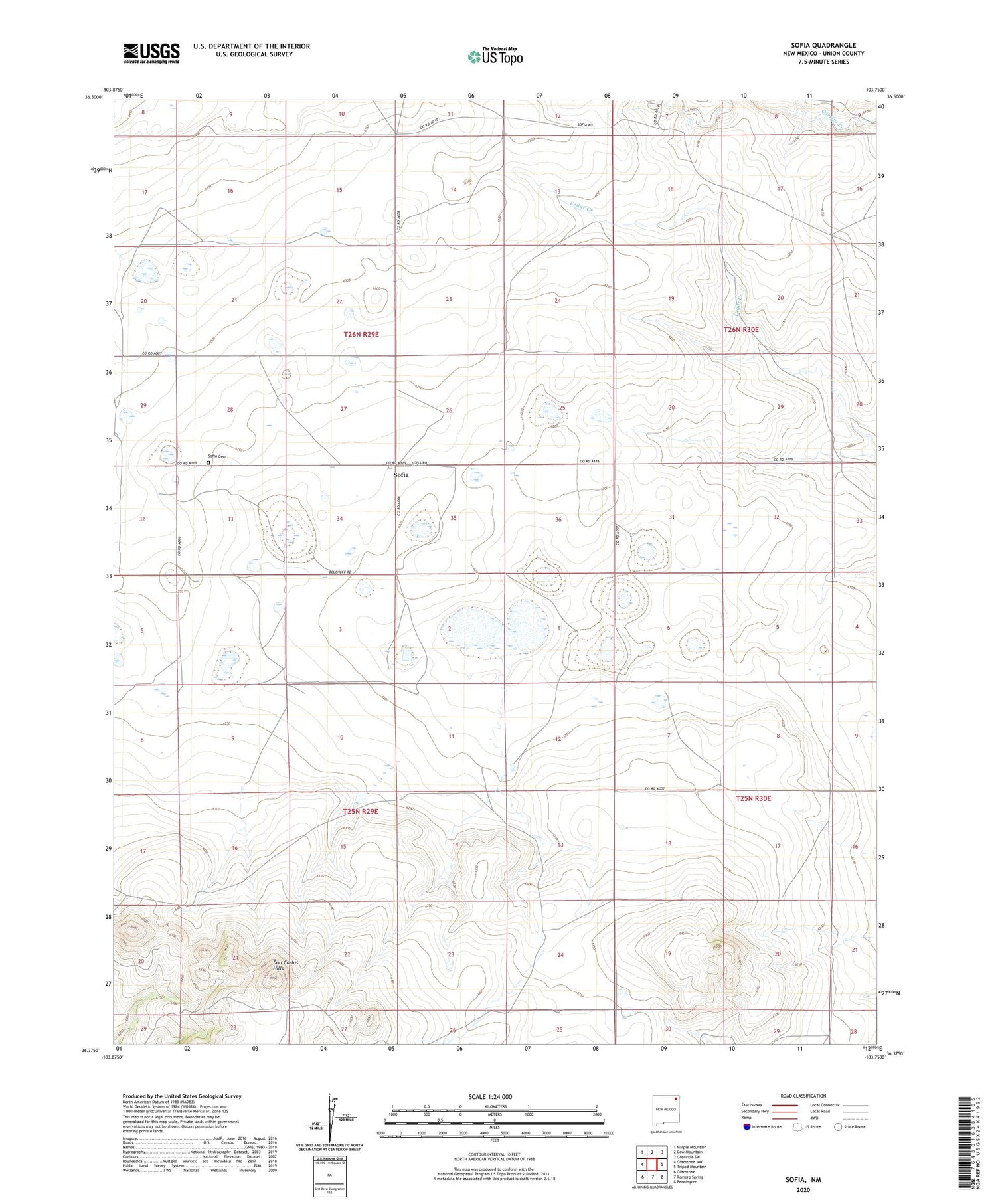 Sofia New Mexico US Topo Map Image