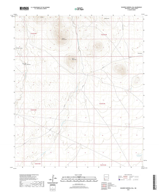 Soldiers Farewell Hill New Mexico US Topo Map Image