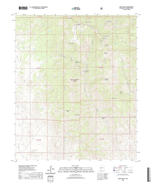South Baldy New Mexico US Topo Map Image