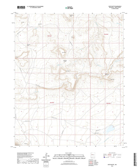 South Butte New Mexico US Topo Map Image