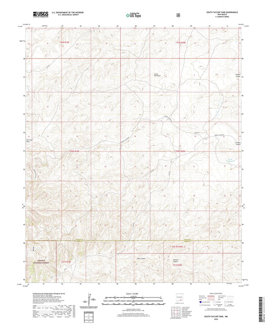 South Taylor Tank New Mexico US Topo Map Image