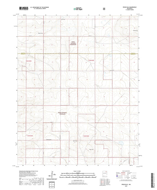 Spear Hills New Mexico US Topo Map Image
